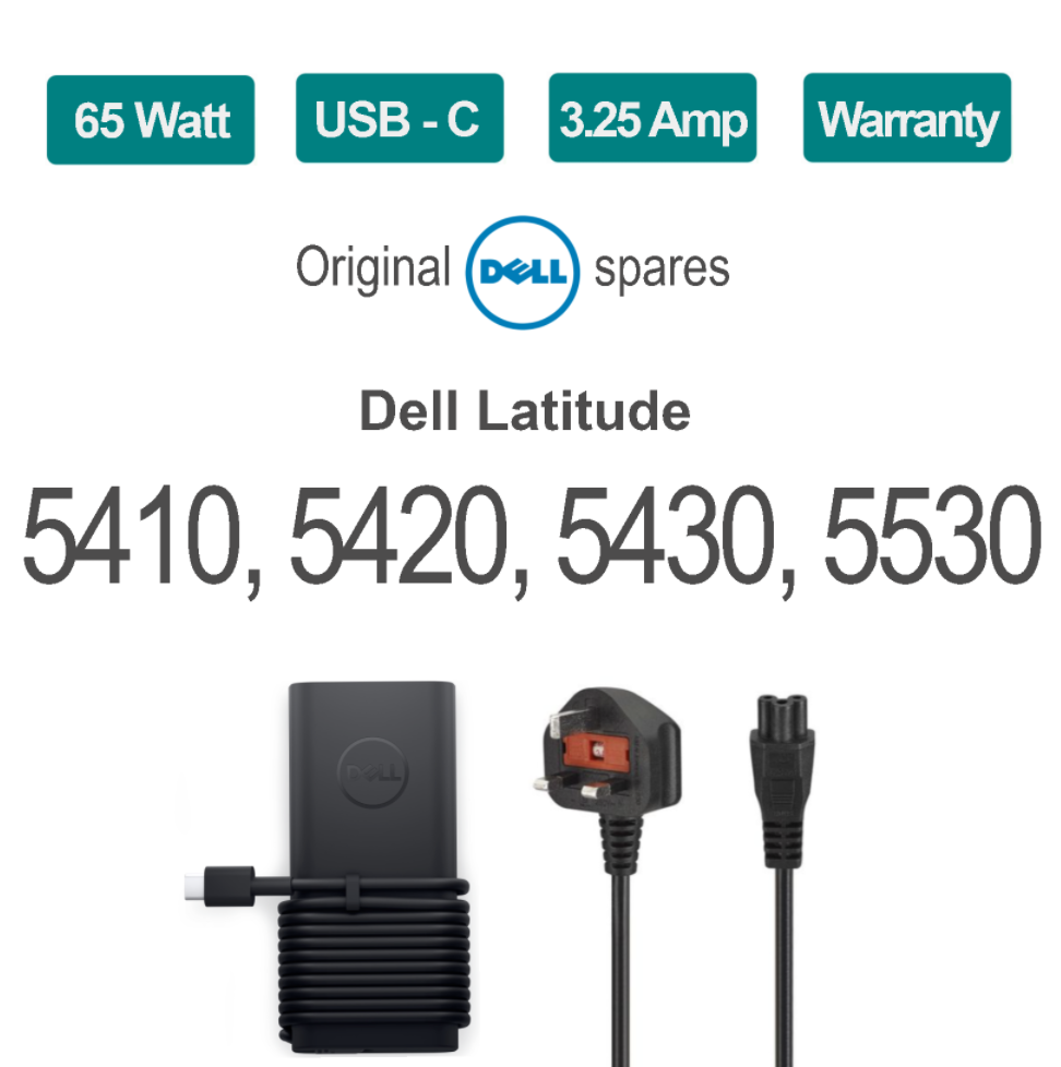 Genuine Dell Latitude 5410 5420 5430 5530 65W USB C Laptop Charger