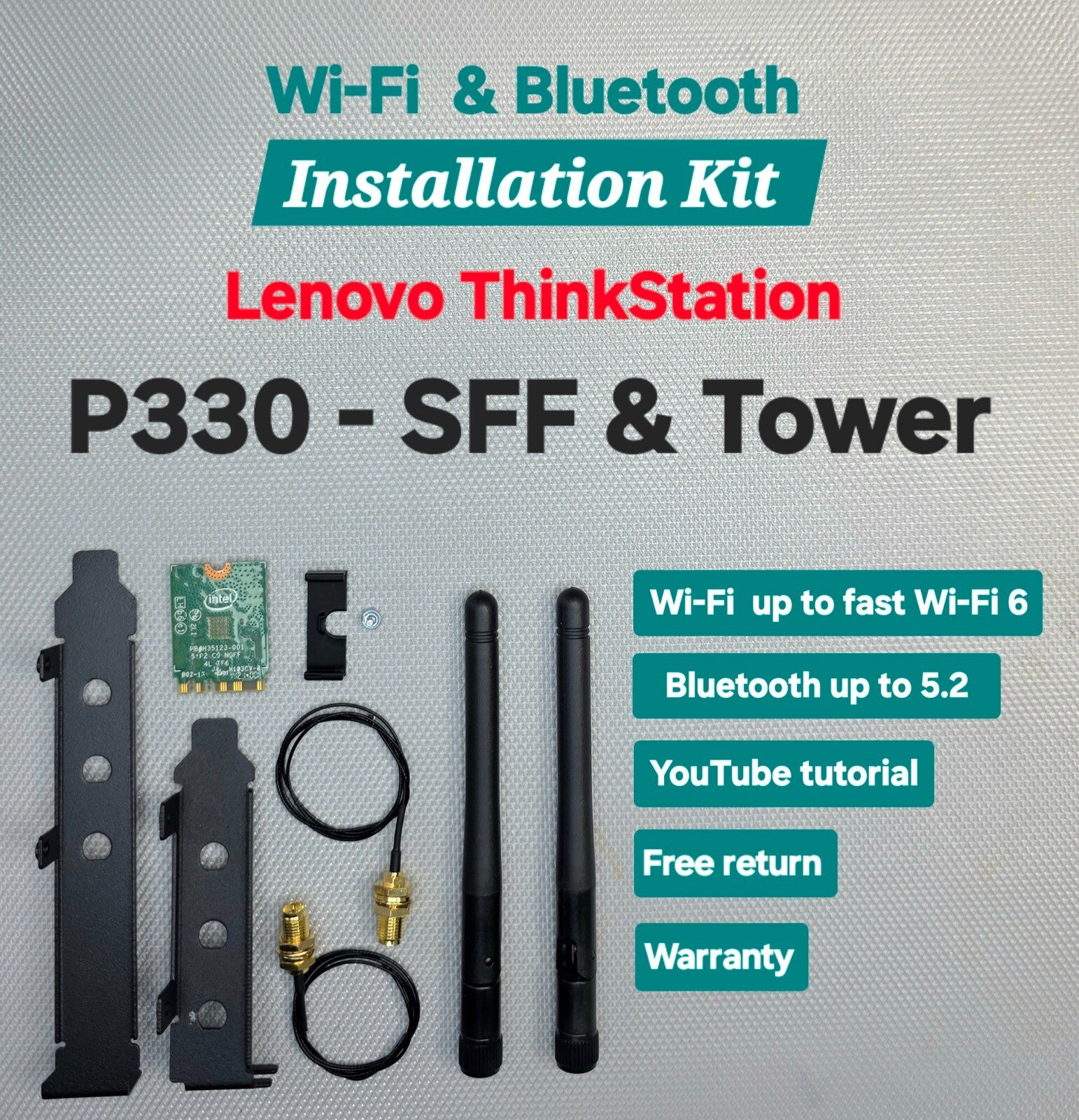 WiFi & Bluetooth Kit for Lenovo  ThinkStation P330 SFF and Tower