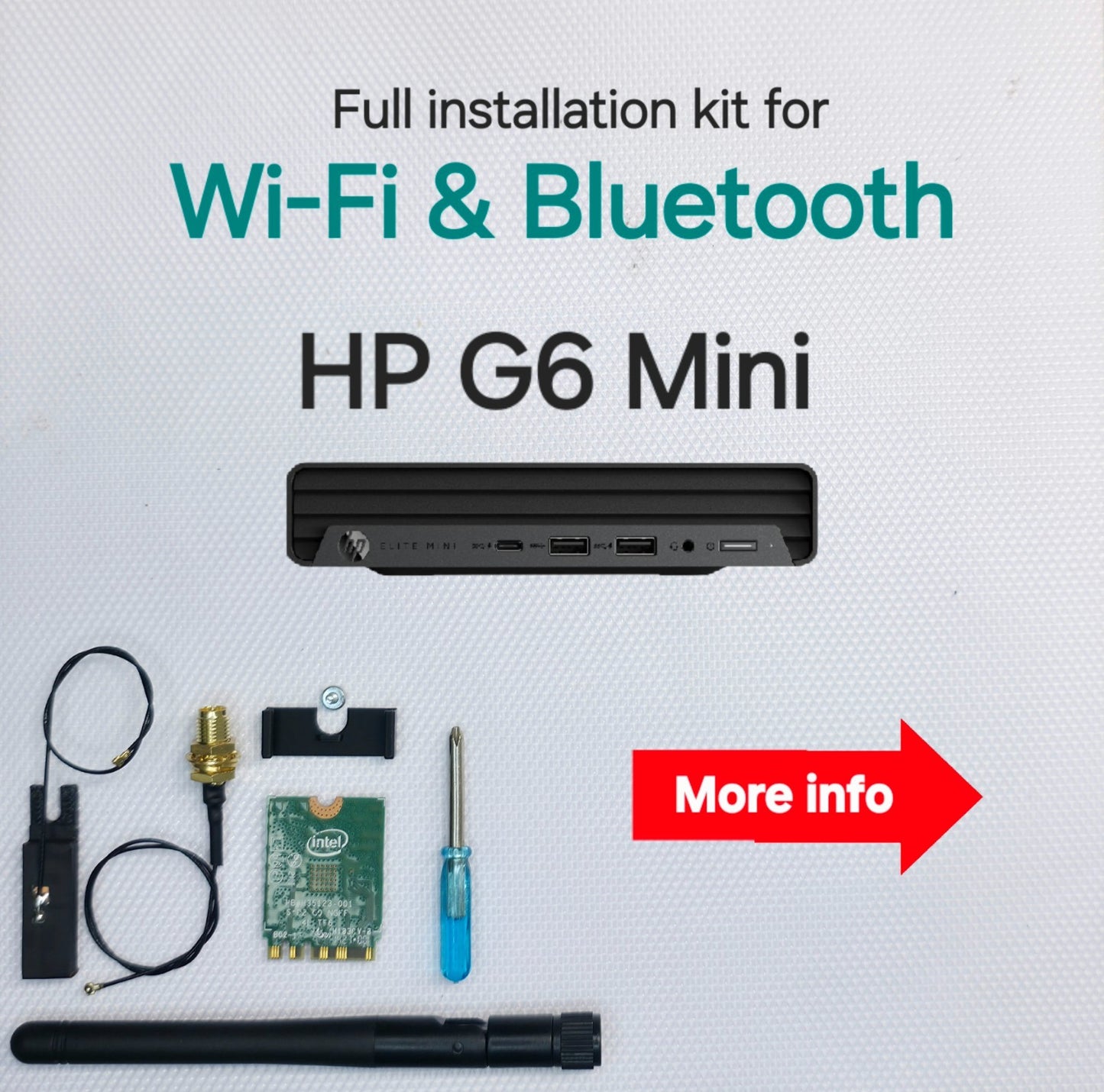 HP Pro & EliteDesk 400 600 800 G6 Desktop Mini PC Wireless WiFi & Bluetooth Kit