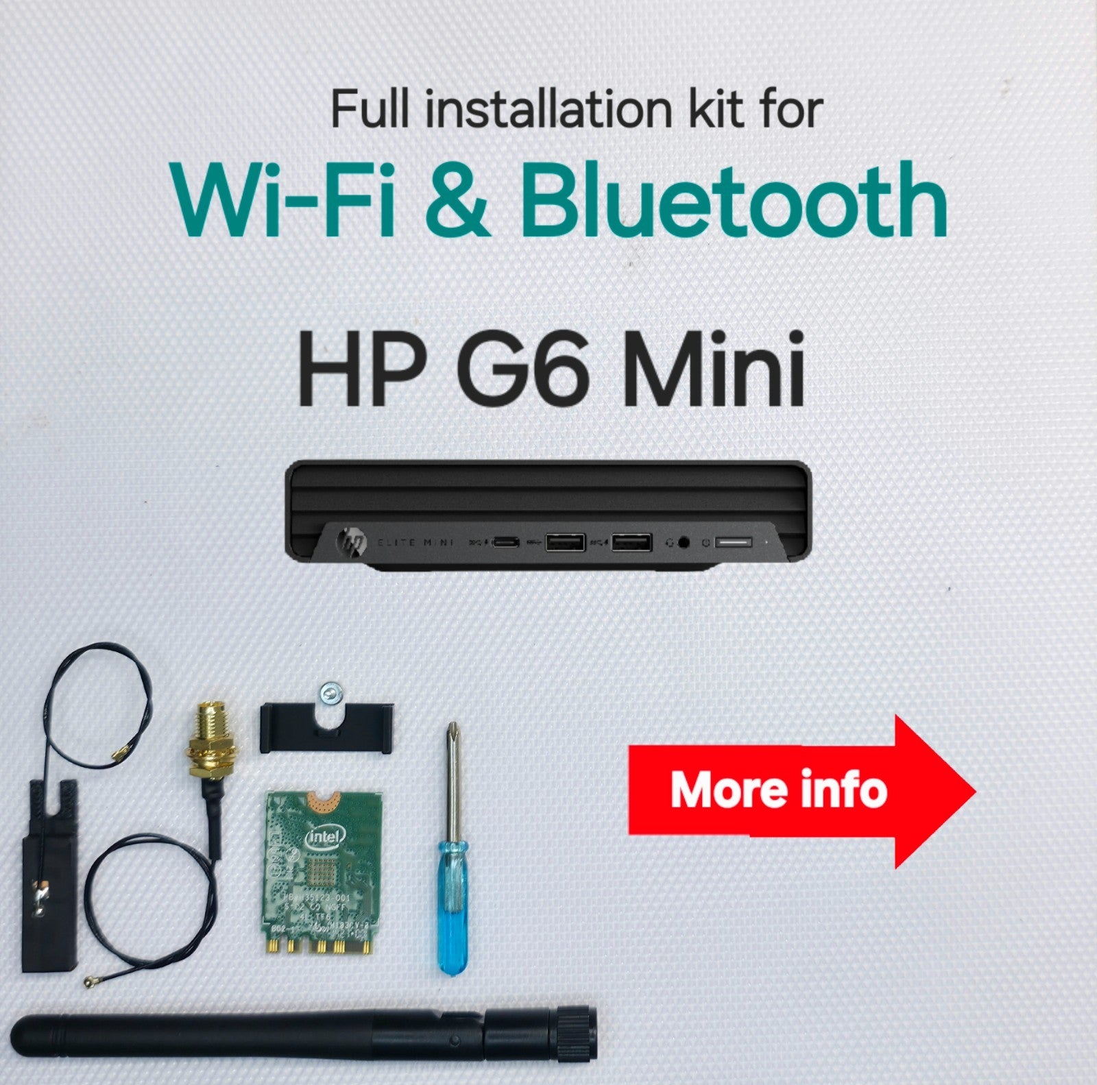 HP Pro & EliteDesk 400 600 800 G6 Desktop Mini PC Wireless WiFi & Bluetooth Kit