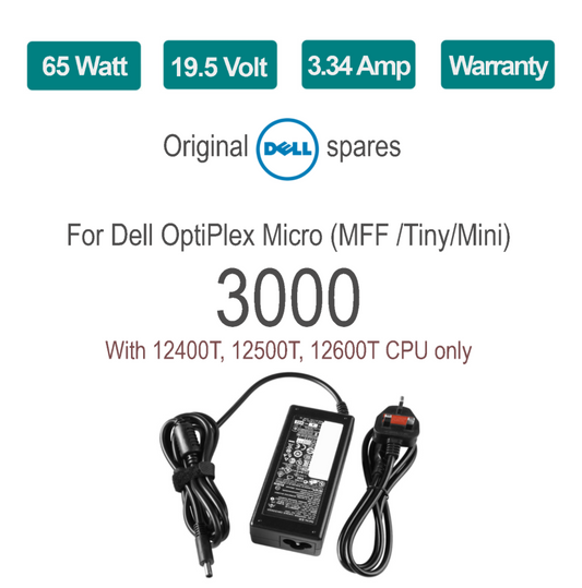 65W GENUINE DELL OPTIPLEX Micro 3000 PSU Power Supply AC Adapter