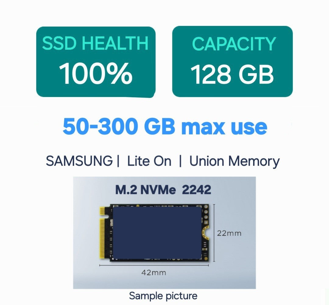 128GB M.2 2242 NVMe SSD Solid State Drive Various Brands Error Free M-Key