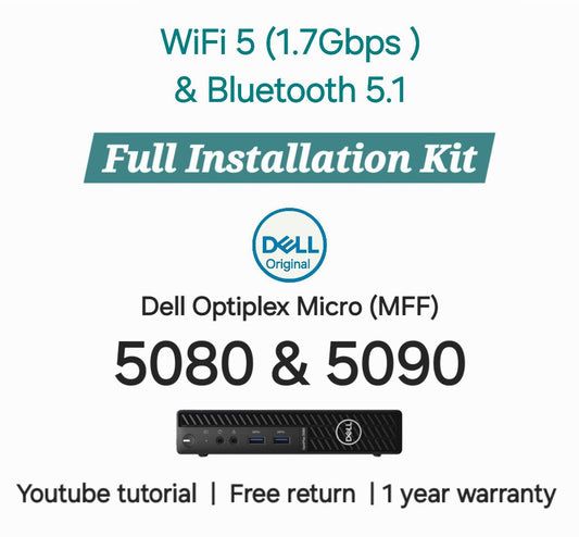 Dell OptiPlex Micro 5080 5090 Micro Wireless Kit WiFi & Bluetooth Installation