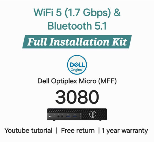 Dell Wireless Kit for 3080 Micro PC Dual Band WiF  & Bluetooth Installation