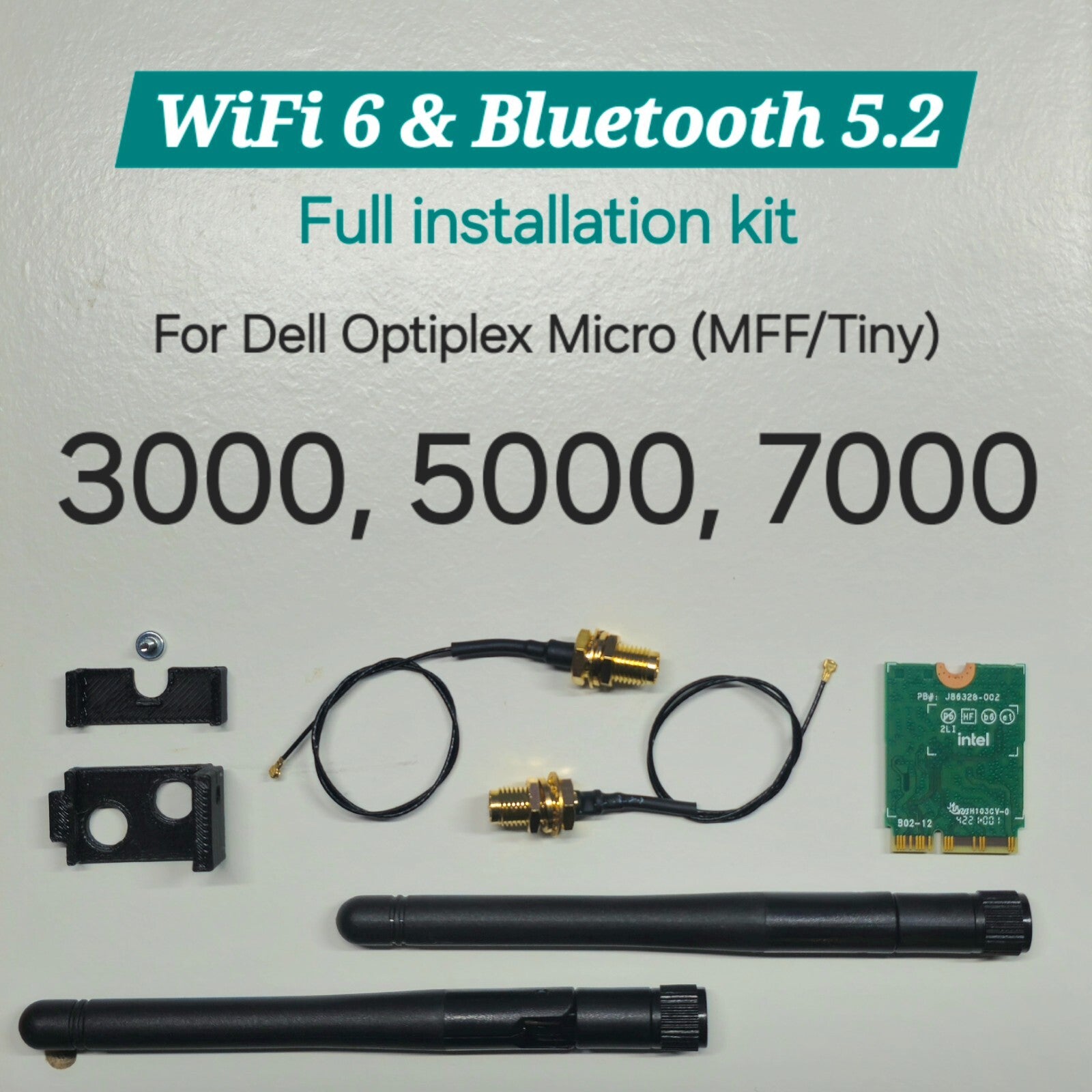 WiFi 6 & Bluetooth KIT For DELL OptiPlex 3000 5000 7000 Micro  MFF