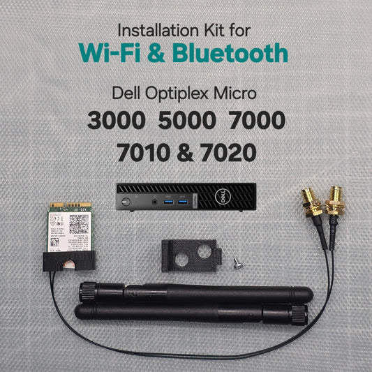 WiFi & Bluetooth Wireless Kit - Dell OptiPlex Micro 3000 5000 7000 7010 7020