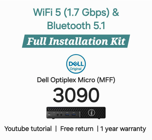 Dell Wireless Kit for 3090 Micro PC Dual Band WiF  & Bluetooth Installation