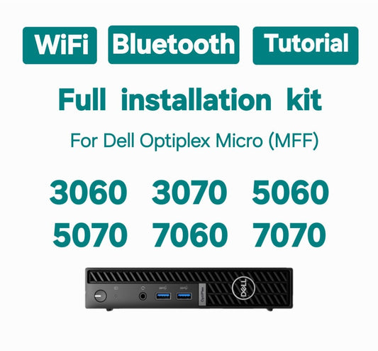 Wireless Kit  (WiFi & Bluetooth ) For Optiplex Micro PCs, Antenna, Cover & Screw