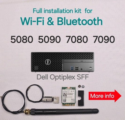 Wireless Kit for Bluetooth & WiFi  Dell OptiPlex SFF 5080 5090 7080 7090