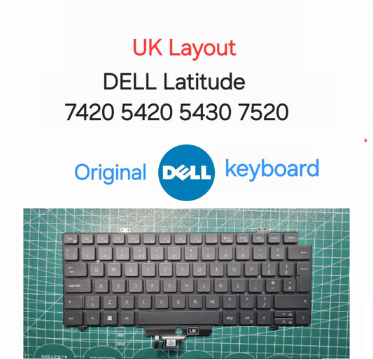 0NJGWK - Backlit UK Keyboard For DELL Latitude 7420 5420 5430 7520