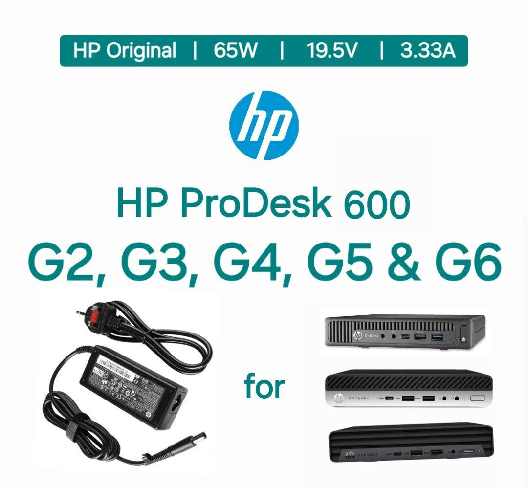 HP Original 65W PSU AC Power Adapter For ProDesk 600 Tiny Mini Micro 