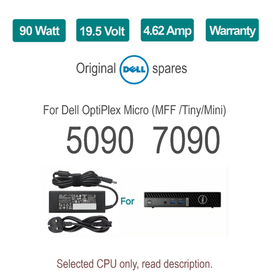 Original Dell OptiPlex Micro power Adapter 90W AC Charger Power Supply 5090 7090