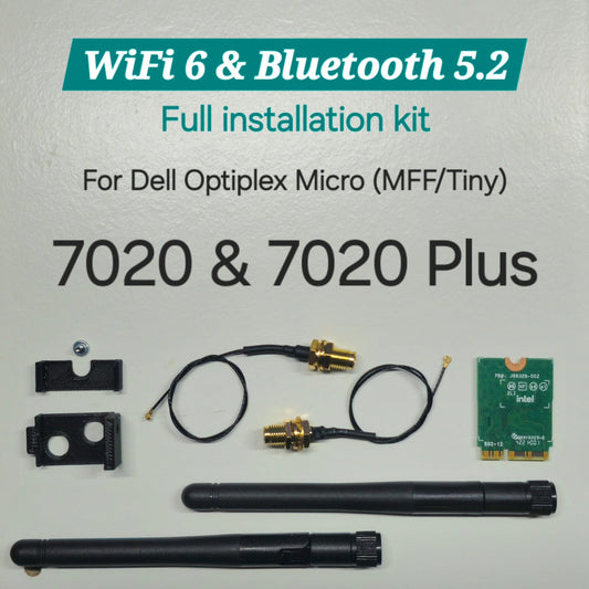 WiFi 6 and Bluetooth 5.2 Kit For DELL Optiplex 7020 7020 Plus  Micro MFF